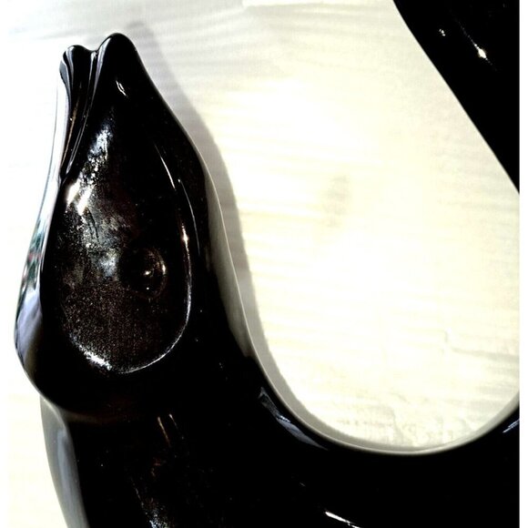 Haeger Ebony Black Ceramic 19" Flying Fish Vintage Art Pottery Sculpture - Picture 6 of 9